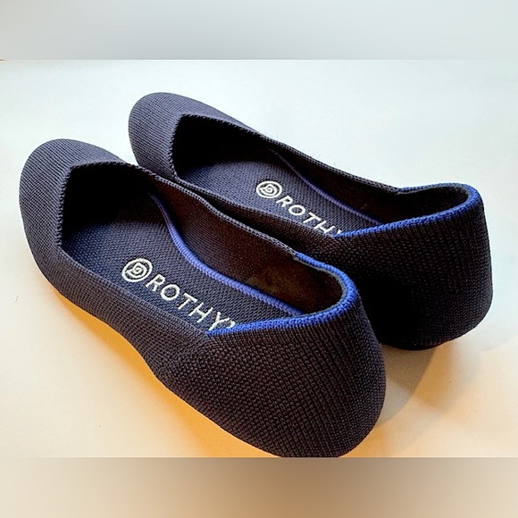 Rothy’s Round toe Flats size W 7 Navy Blue - Picture 3 of 9